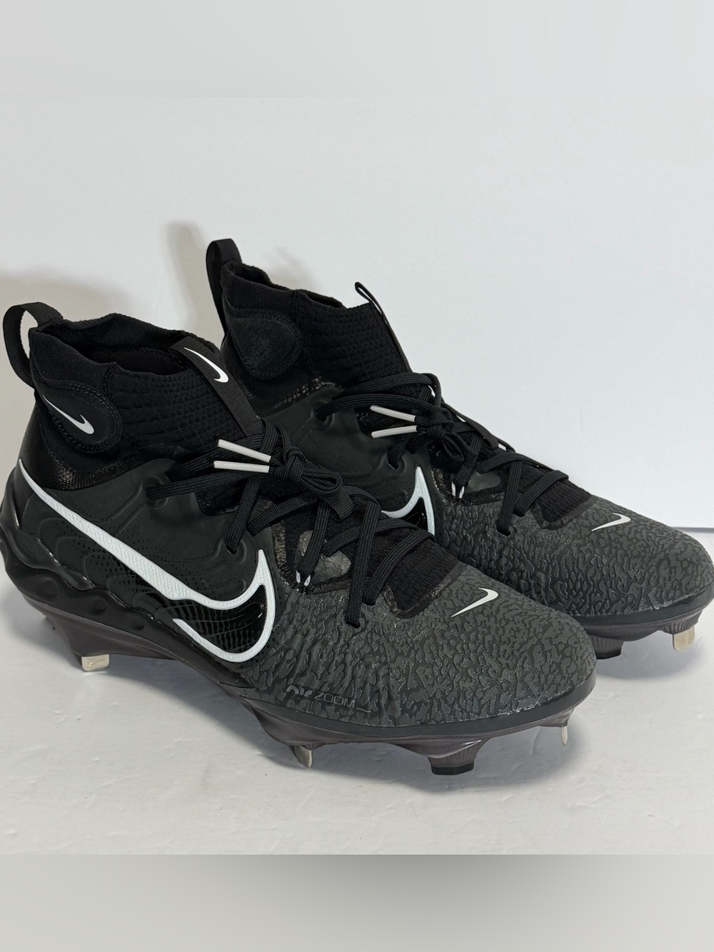 Nike Alpha Huarache NXT Black Metal Baseball Cleats DJ6517-010 Men's Size 11